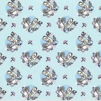 Disney Alice in Wonderland III Time For Tea Blue 85020405-02 Cotton Quilting Fabric 1/2 YARD