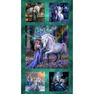 Unicorn Magic Unicorns  Y4709-104 Cotton Quilting Fabric 24 Inch Panel